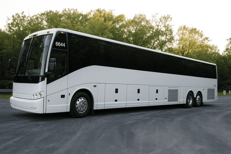 exterior of Detroit Minibus Company coach bus