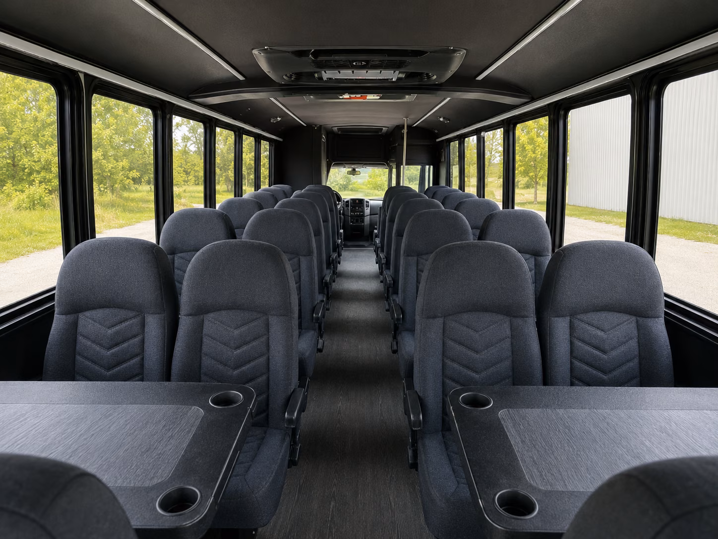 detroit 18 passenger minibus inside