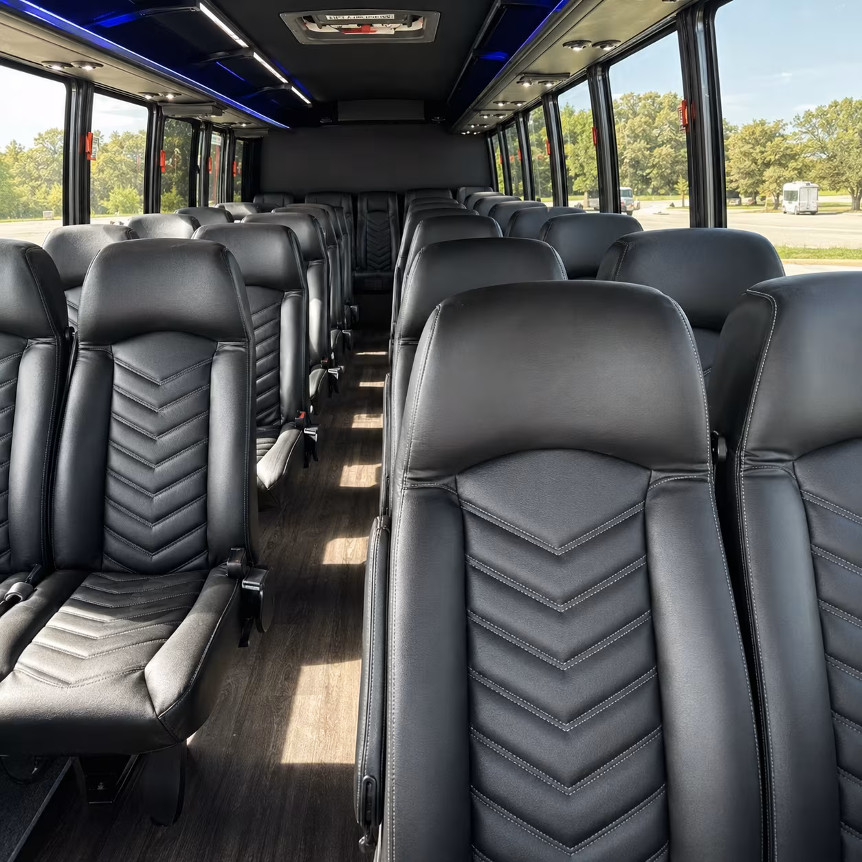 detroit 25 passenger minibus interior