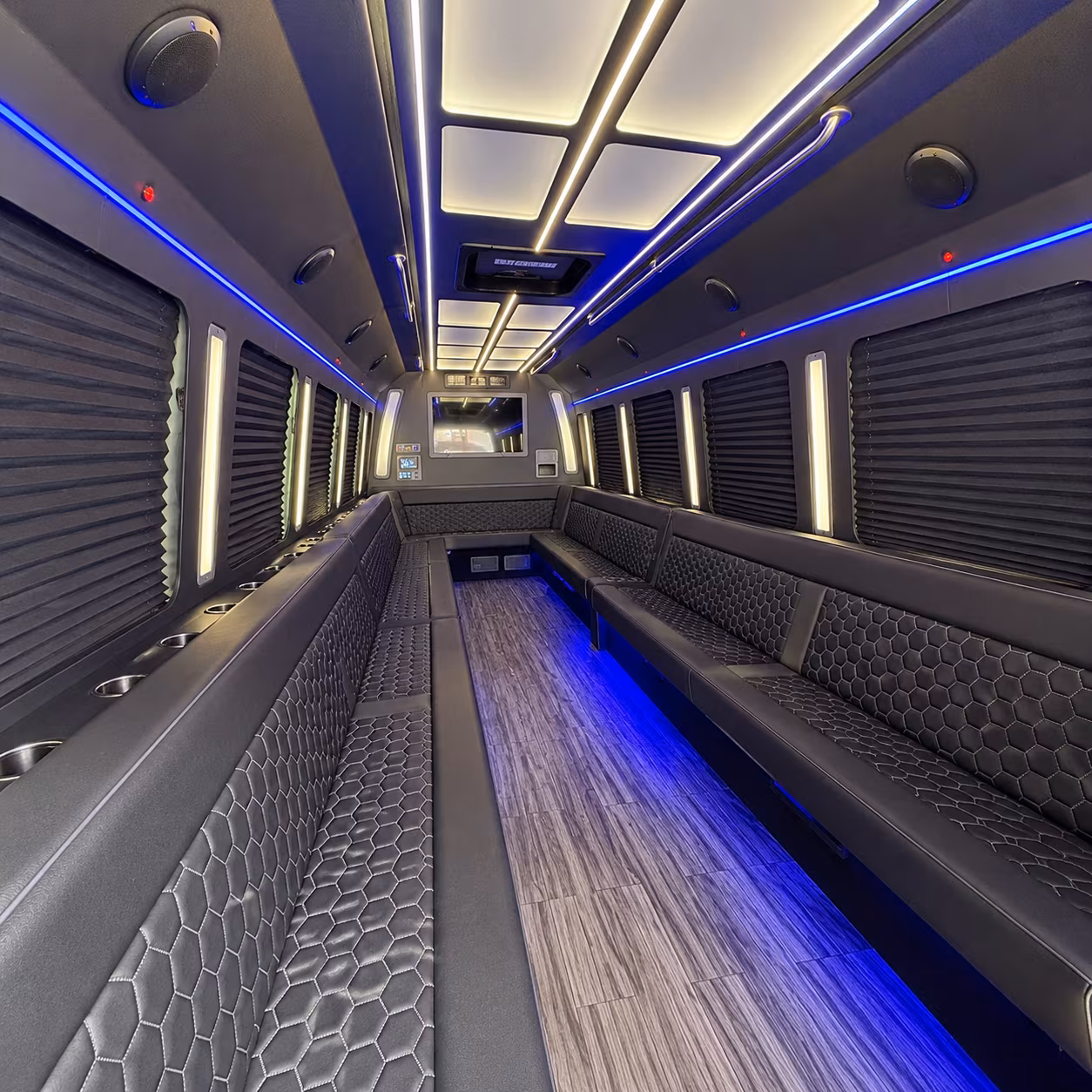 detroit 30 passenger party bus interior