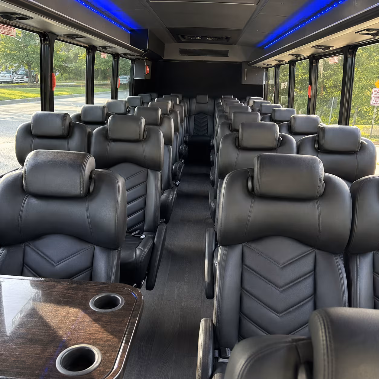 detroit 35 passenger minibus inside