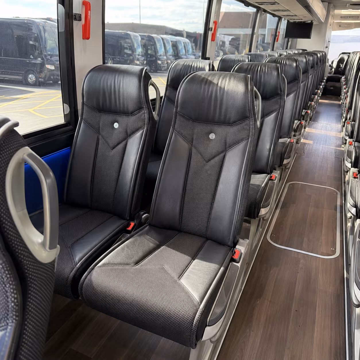 detroit 40 passenger charter bus interior