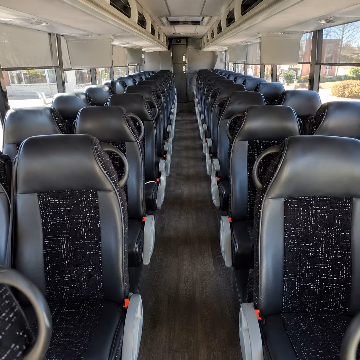 detroit 54 passenger charter bus inside