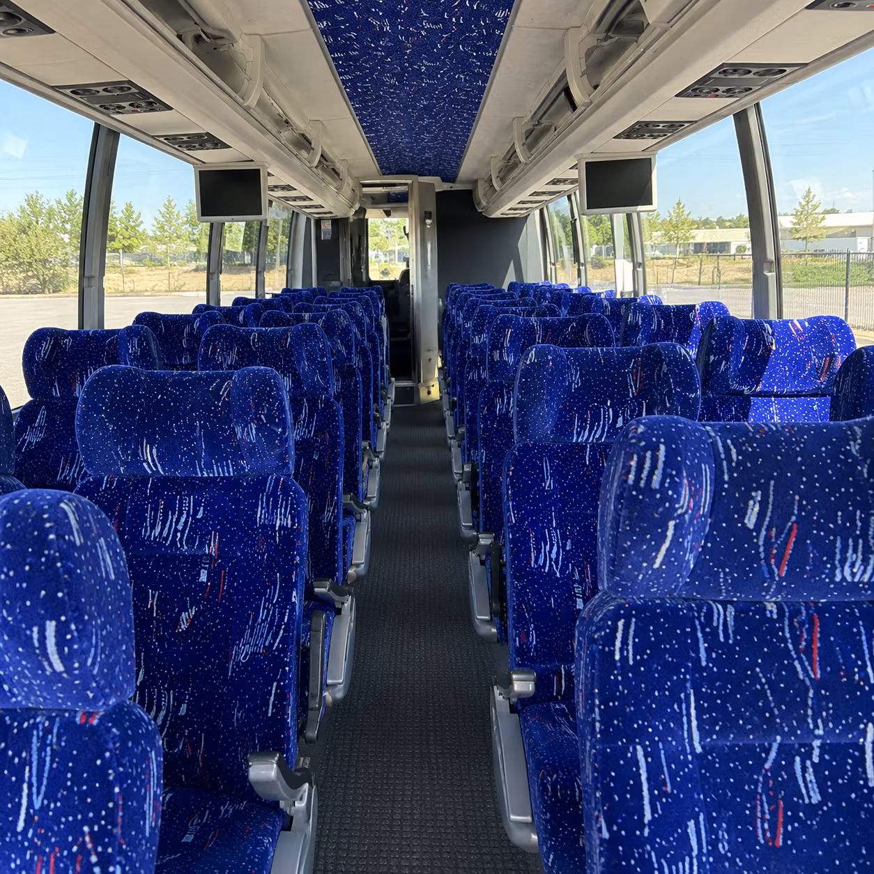 detroit 54 passenger charter bus interior