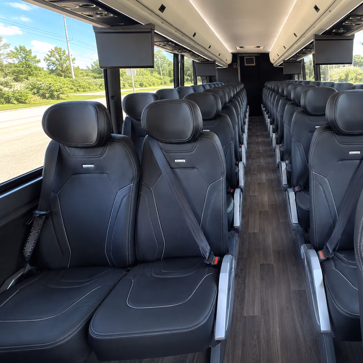 detroit charter bus inside