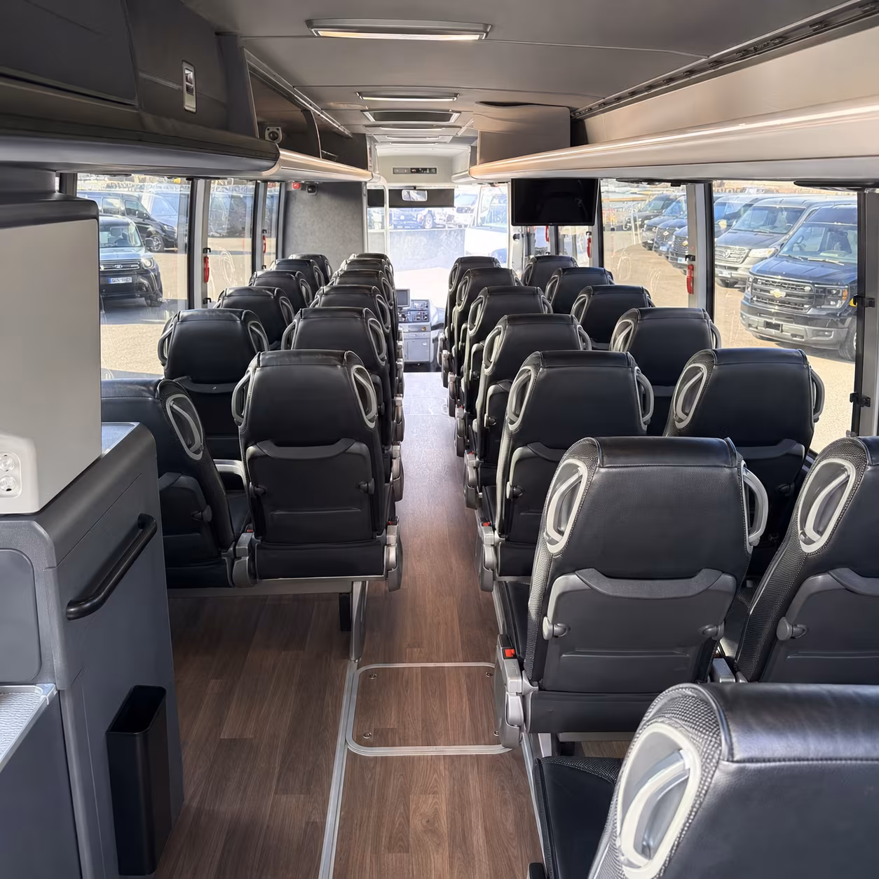 detroit charter bus interior