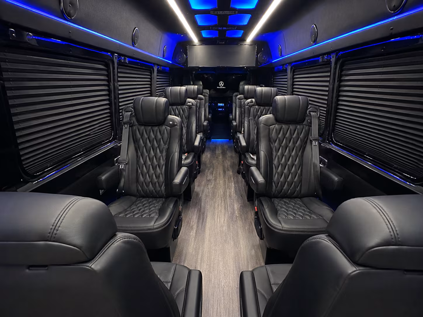 detroit sprinter van with driver inside
