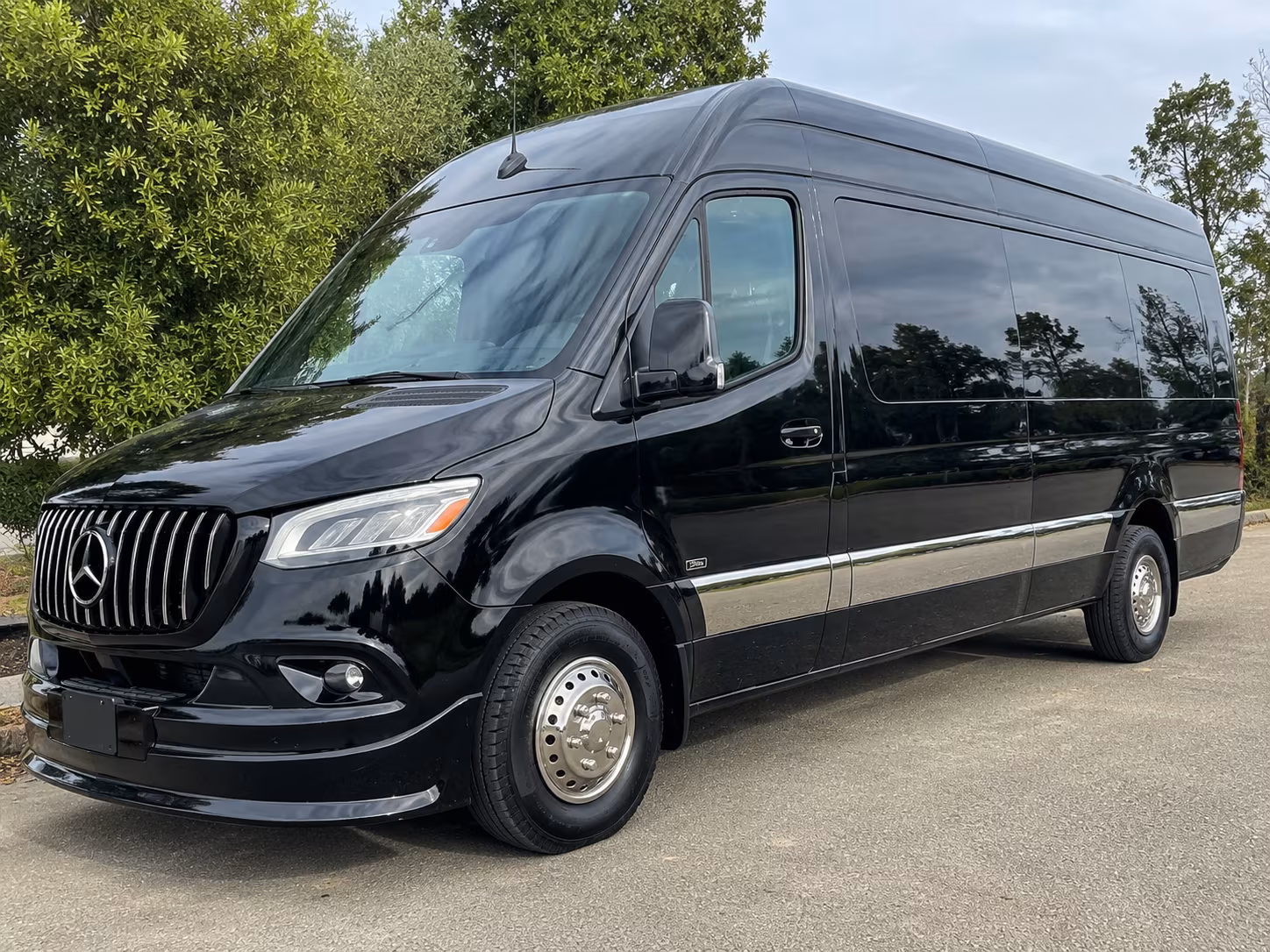 detroit sprinter van with driver